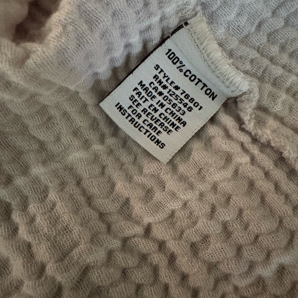 Habitat Clothes to Live in Light Gray Striped Long-Sleeve Women’s Top - Picture 12 of 16
